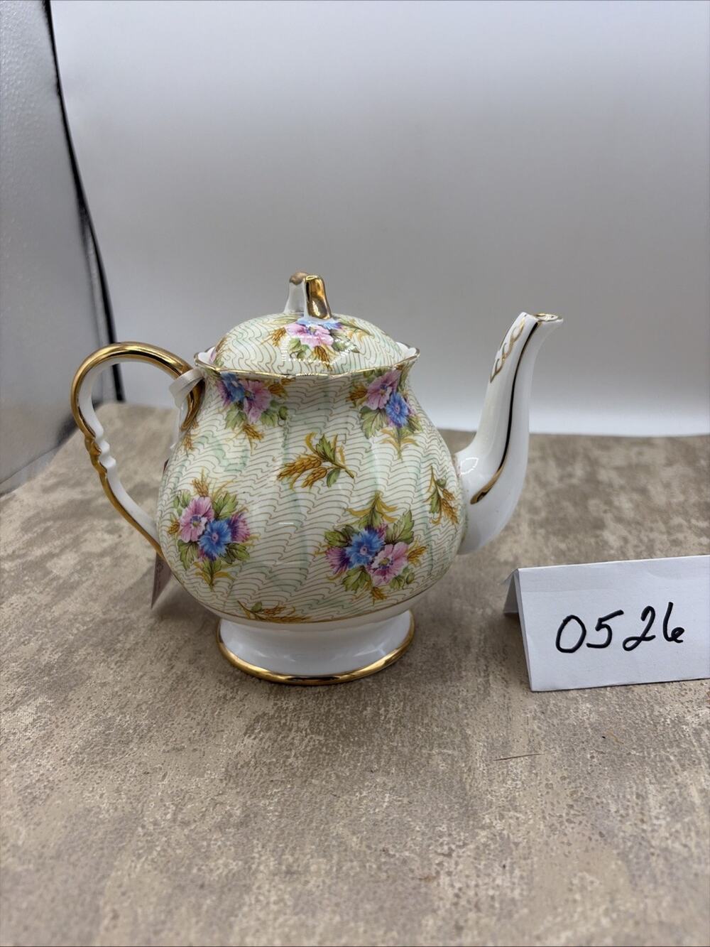 Vintage Royal Stafford “Elizabeth” Teapot Discontinued Item 6” Floral Design